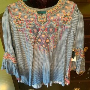 John mark embroidered top .